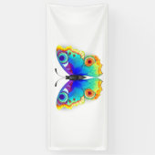 Rainbow Butterfly Peacock Eye Banner (Vertikal)