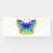 Rainbow Butterfly Peacock Eye Banner (Horizontal)