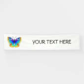 Rainbow Butterfly Peacock Eye Banner (Horizontal)