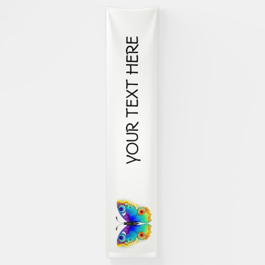 Rainbow Butterfly Peacock Eye Banner (Vertikal)