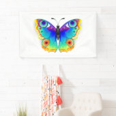 Rainbow Butterfly Peacock Eye Banner (Insitu)