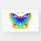 Rainbow Butterfly Peacock Eye Banner (Horizontal)
