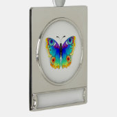 Rainbow Butterfly Peacock Eye Banner-Ornament Silber (Rechts)