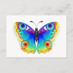 Rainbow Butterfly Peacock Eye Begleitkarte