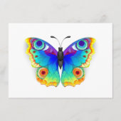 Rainbow Butterfly Peacock Eye Begleitkarte (Vorderseite)