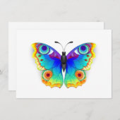 Rainbow Butterfly Peacock Eye Begleitkarte (Vorne/Hinten)