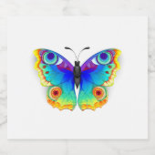 Rainbow Butterfly Peacock Eye Bierflaschenetikett (Einzelnes Label)