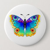 Rainbow Butterfly Peacock Eye Button (Vorderseite)