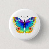 Rainbow Butterfly Peacock Eye Button (Vorderseite)