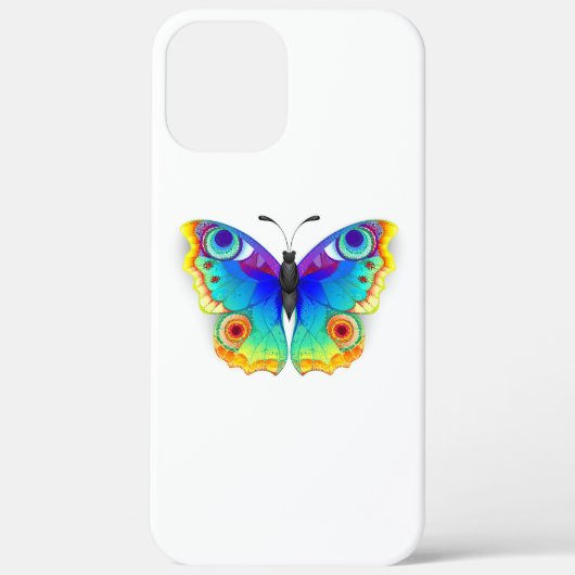 Rainbow Butterfly Peacock Eye Case-Mate iPhone Hülle (Rückseite)
