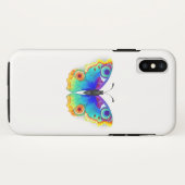 Rainbow Butterfly Peacock Eye Case-Mate iPhone Hülle (Rückseite (Horizontal))