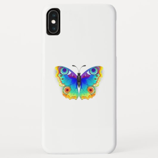 Rainbow Butterfly Peacock Eye Case-Mate iPhone Hülle (Rückseite)