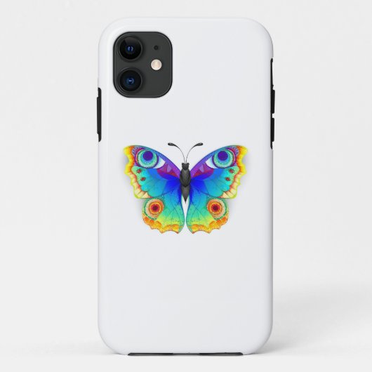 Rainbow Butterfly Peacock Eye Case-Mate iPhone Hülle (Rückseite)