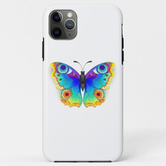 Rainbow Butterfly Peacock Eye Case-Mate iPhone Hülle (Rückseite)
