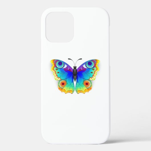 Rainbow Butterfly Peacock Eye Case-Mate iPhone Hülle (Rückseite)