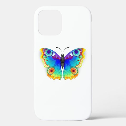 Rainbow Butterfly Peacock Eye Case-Mate iPhone Hülle (Rückseite)