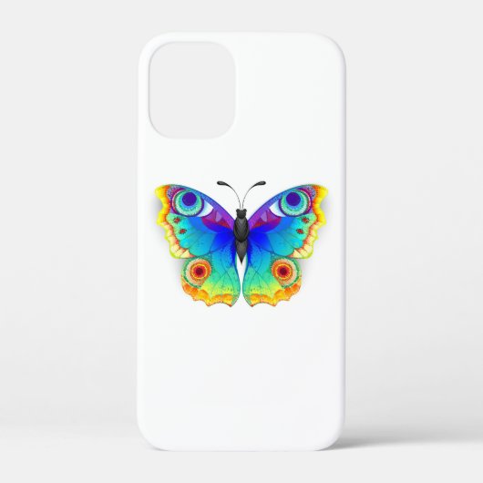 Rainbow Butterfly Peacock Eye Case-Mate iPhone Hülle (Rückseite)