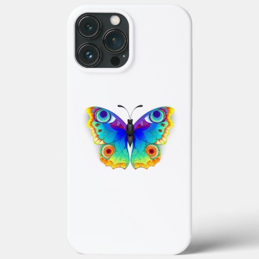 Rainbow Butterfly Peacock Eye Case-Mate iPhone Hülle (Rückseite)