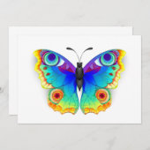 Rainbow Butterfly Peacock Eye Dankeskarte (Vorne/Hinten)