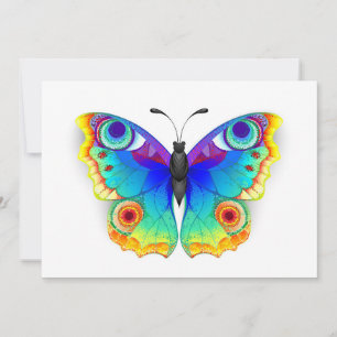Rainbow Butterfly Peacock Eye Dankeskarte