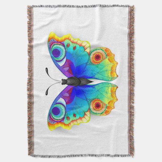 Rainbow Butterfly Peacock Eye Decke (Vorderseite Vertikal)