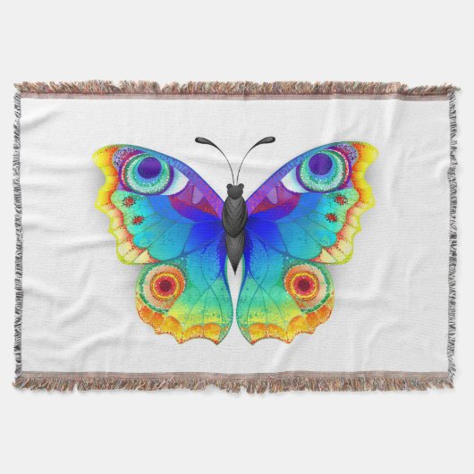 Rainbow Butterfly Peacock Eye Decke (Vorderseite)