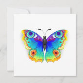 Rainbow Butterfly Peacock Eye Einladung (Vorderseite)