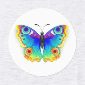 Rainbow Butterfly Peacock Eye Etiketten (Design 2)