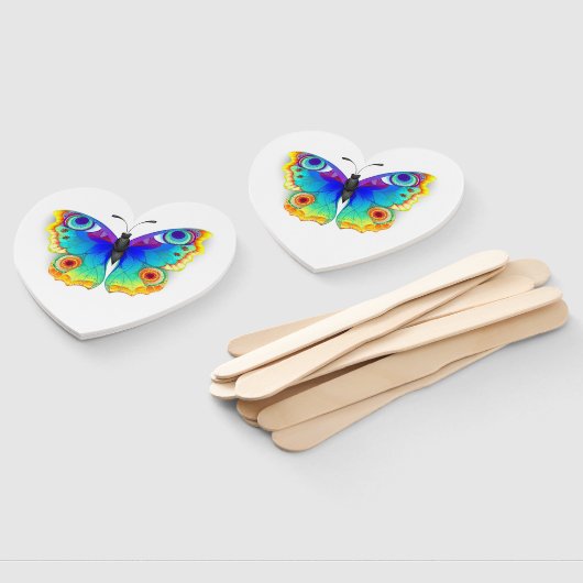 Rainbow Butterfly Peacock Eye Fächer (Non-assembled)