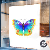 Rainbow Butterfly Peacock Eye Fensteraufkleber (Café-Fenster)