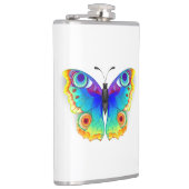 Rainbow Butterfly Peacock Eye Flachmann (Rechts)