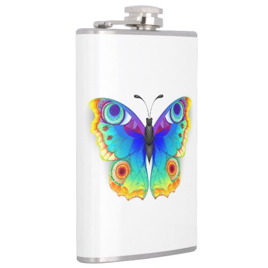 Rainbow Butterfly Peacock Eye Flachmann (Rechts)