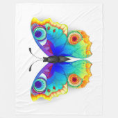 Rainbow Butterfly Peacock Eye Fleecedecke (Vorderseite)