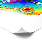 Rainbow Butterfly Peacock Eye Fotodruck (Ecke)