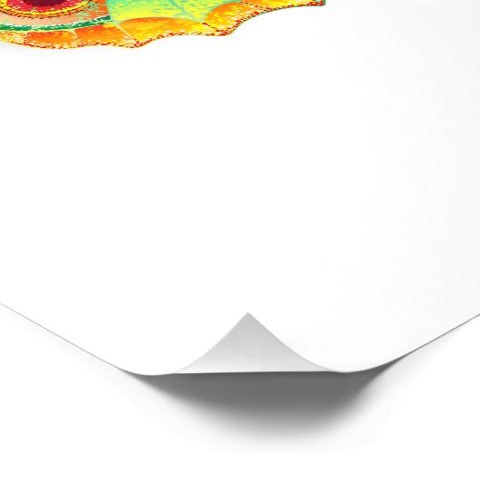 Rainbow Butterfly Peacock Eye Fotodruck (Ecke)