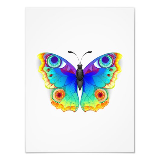 Rainbow Butterfly Peacock Eye Fotodruck (Vorne)