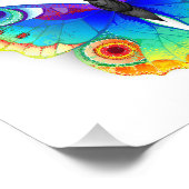 Rainbow Butterfly Peacock Eye Fotodruck (Ecke)