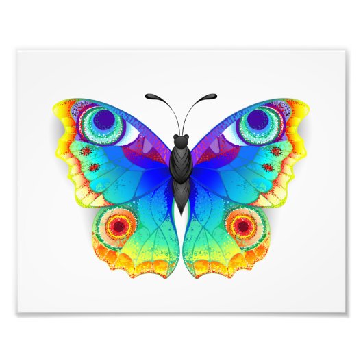 Rainbow Butterfly Peacock Eye Fotodruck (Vorne)