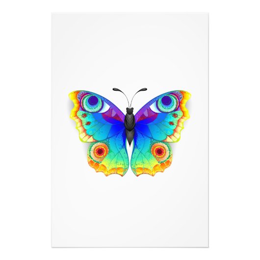 Rainbow Butterfly Peacock Eye Fotodruck (Vorne)