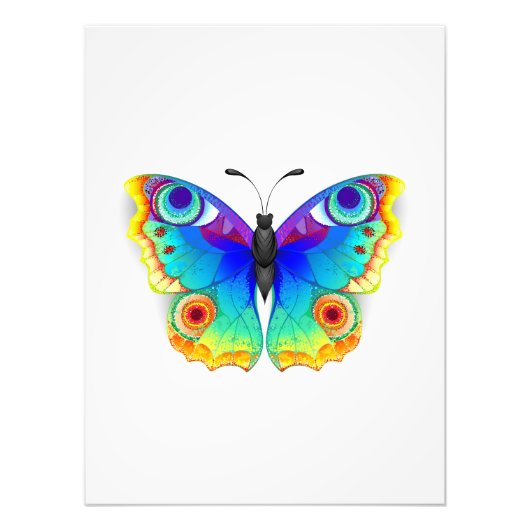 Rainbow Butterfly Peacock Eye Fotodruck (Vorne)