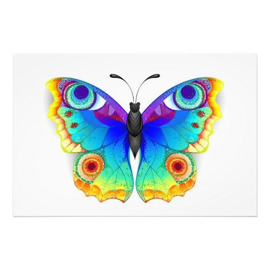 Rainbow Butterfly Peacock Eye Fotodruck (Vorne)