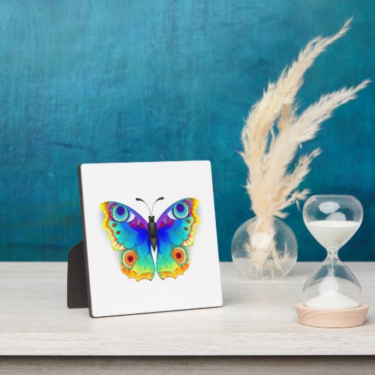 Rainbow Butterfly Peacock Eye Fotoplatte (InSitu)