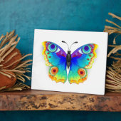 Rainbow Butterfly Peacock Eye Fotoplatte (Seite)