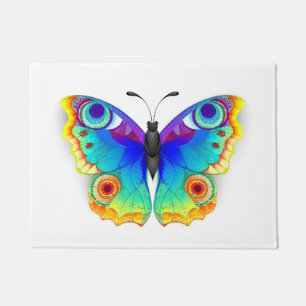 Rainbow Butterfly Peacock Eye Fußmatte