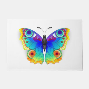 Rainbow Butterfly Peacock Eye Fußmatte