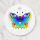 Rainbow Butterfly Peacock Eye Geschenkanhänger (Vorderseite)