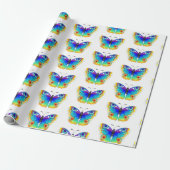 Rainbow Butterfly Peacock Eye Geschenkpapier (Ungerollt)