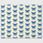 Rainbow Butterfly Peacock Eye Geschenkpapier (Flach)