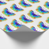 Rainbow Butterfly Peacock Eye Geschenkpapier (Ecke)