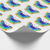 Rainbow Butterfly Peacock Eye Geschenkpapier (Ecke)